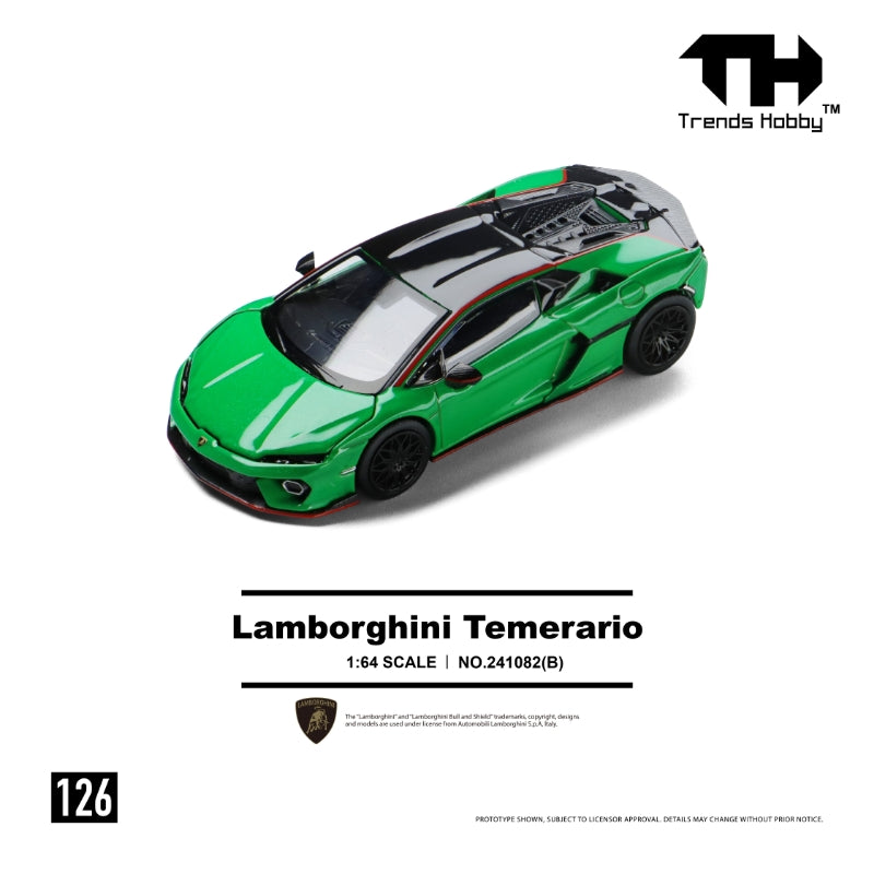 ミニカー TrendsHobby 1/64 Lamborghini Temerario Preorder] Trends Hobby 1:64 Lamborghini Temerario - Green 241082(B