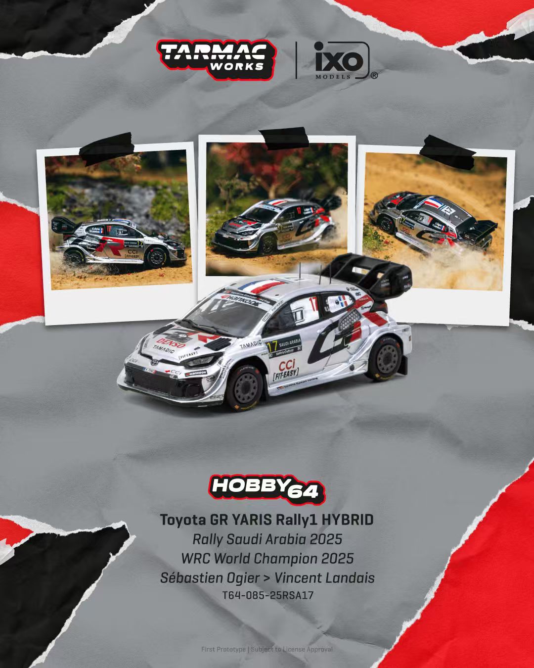 Preorder] Tarmac Works 1:64 Toyota GR YARIS Rally1 HYBRID Rally