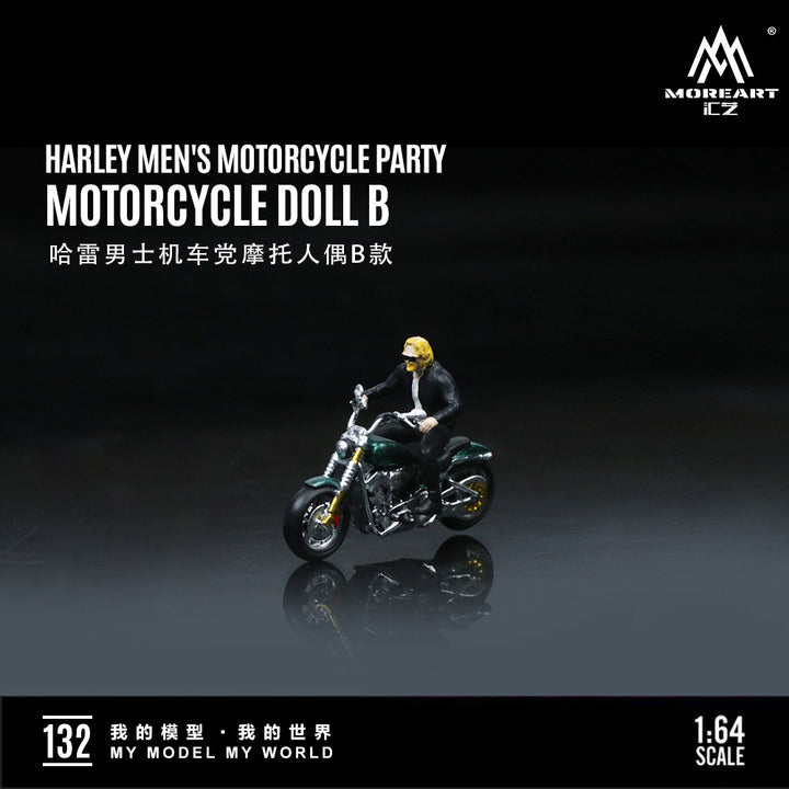 MoreArt 1:64 HARLEY MEN'S MOTORCYCLE PARTYMOTORCYCLE DOLL (2 Versions)