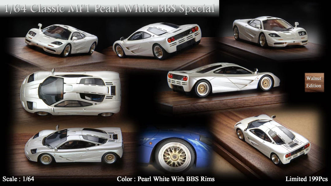 MY64 X M64X 1:64 McLaren F1 - Pearl White