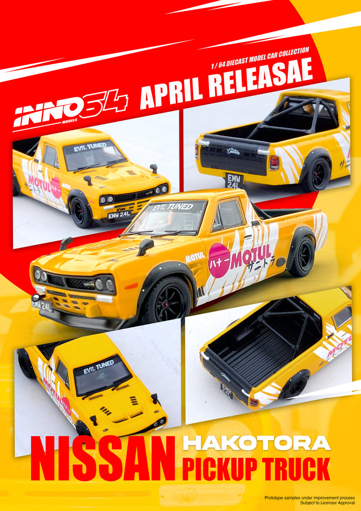 Inno64 1:64 Nissan Hakotora Pick Up Truck "MOTUL" Livery