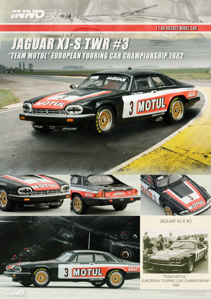 Inno64 1:64 Jaguar XJ-S TWR #3 "TEAM MOTUL" European Tooling Car Championship 1982