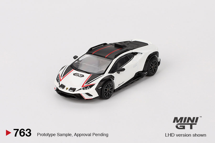 MINI GT Lamborghini Huracan 1/64 スケール Mini GT 1:64 Lamborghini Huracán Sterrato Bianco Asopo