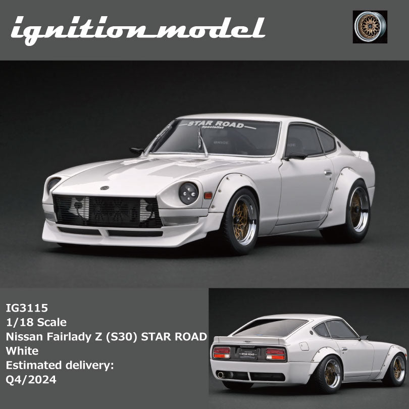 Preorder] Ignition Model 1:18 Nissan Fairlady Z (S30) STAR ROAD White –  Horizon Diecast