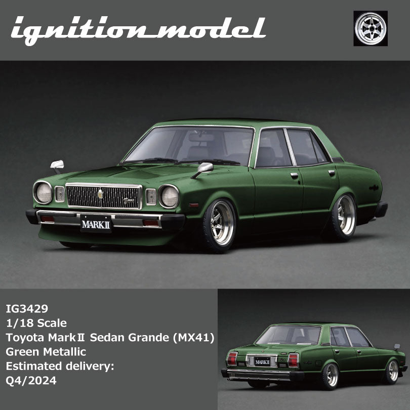 Ignition Model 1:18 Toyota MarkⅡ Sedan Grande (MX41) Green