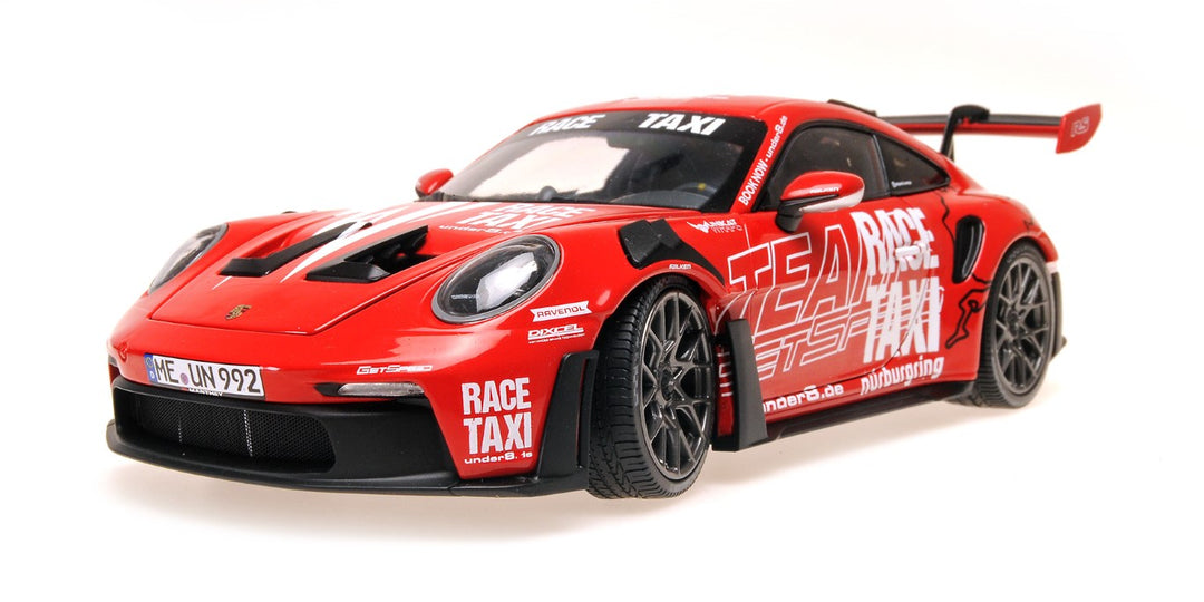 MINICHAMPS 1:43 PORSCHE 911 (992) GT3RS 2024 RED GETSPEED RACE TAXI  410062114