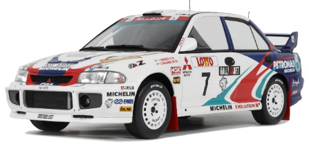 Preorder] OttO 1:18 MITSUBISHI LANCER EVO III GR. A WHITE T