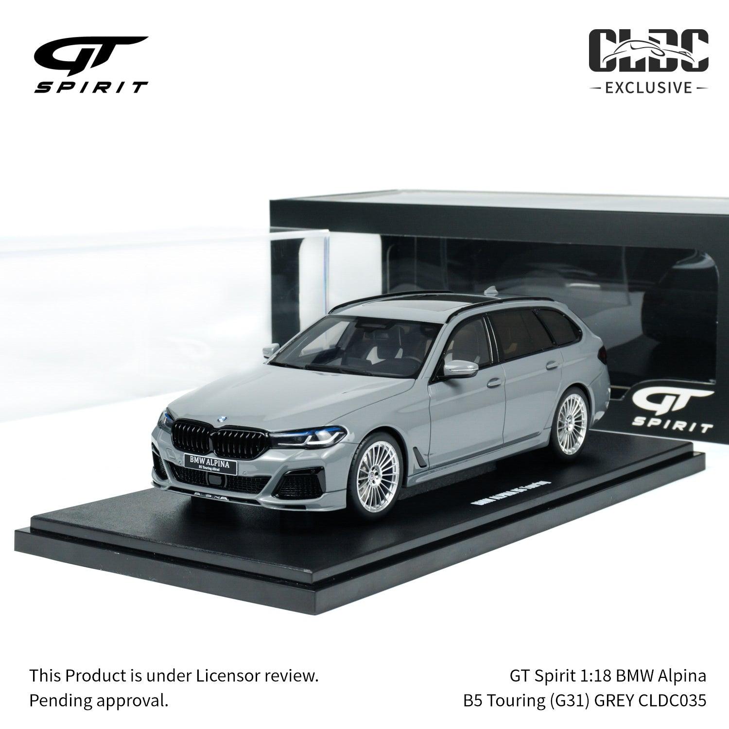 GT Spirit 1:18 BMW Alpina B5 Touring (G31) GREY w/Display Case