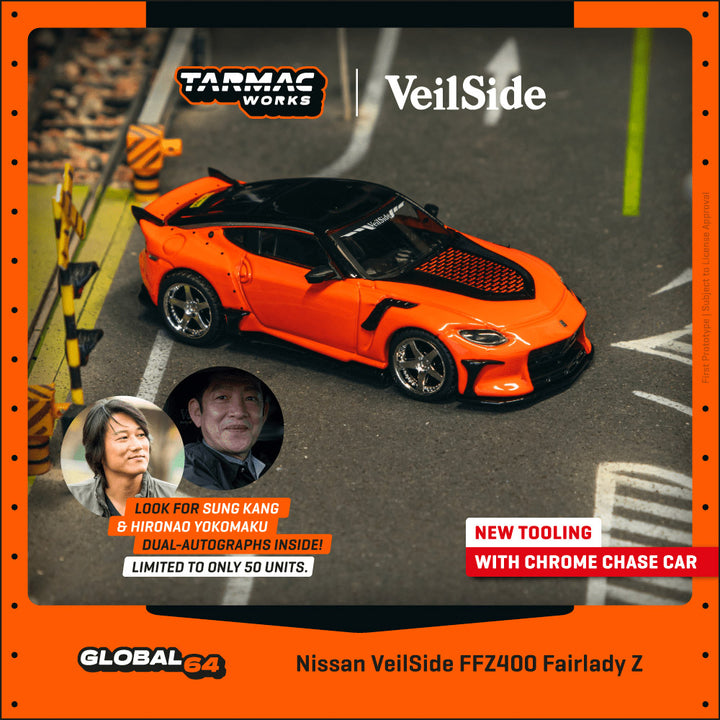 Tarmac Works 1:64 Nissan VeilSide FFZ400 Fairlady Z Orange T64G-074-OR