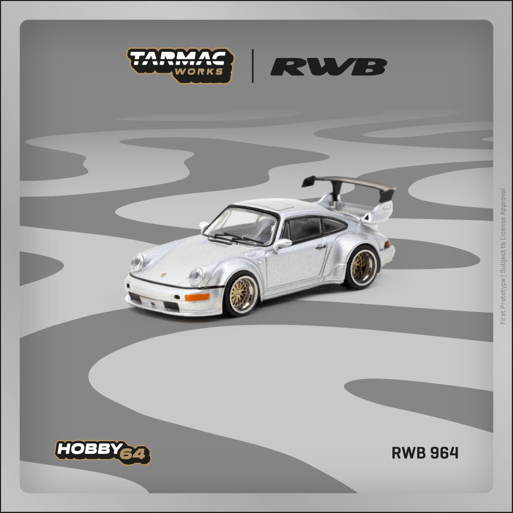 Preorder] Tarmac Works 1:64 RWB 964 Silver T64-037-SL – Horizon