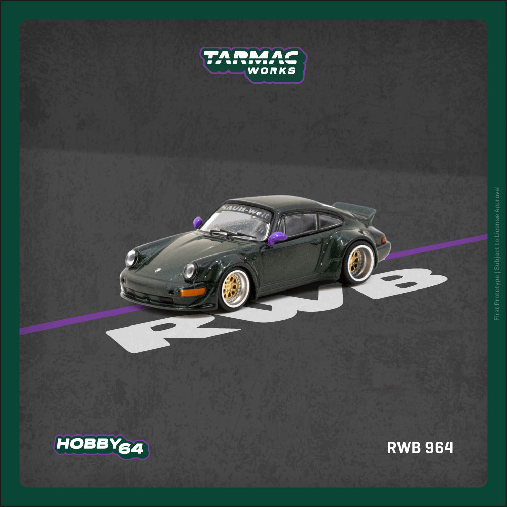Preorder] Tarmac Works 1:64 RWB 964 Green T64-037-GR – Horizon Diecast