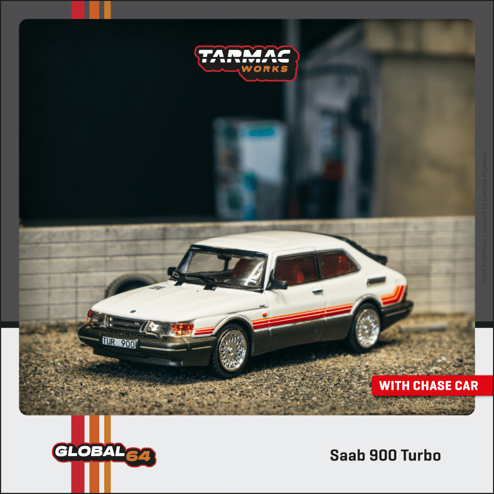 Preorder] Tarmac Works 1:64 Saab 900 Turbo White T64G-056-WH