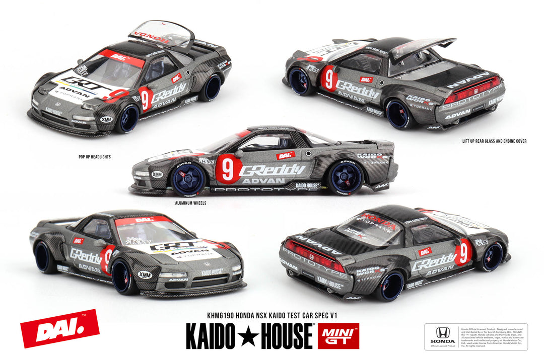 Kaido House + MINIGT Kaido House x Mini GT 1:64 Honda NSX Kaido Test Car Spec V1 KHMG190
