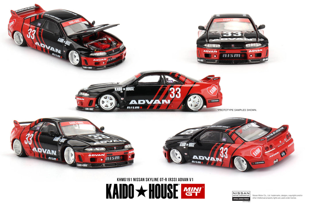 Kaido House + MINIGT Nissan Skyline GT-R (R33) Kaido Works ADVAN KHMG191