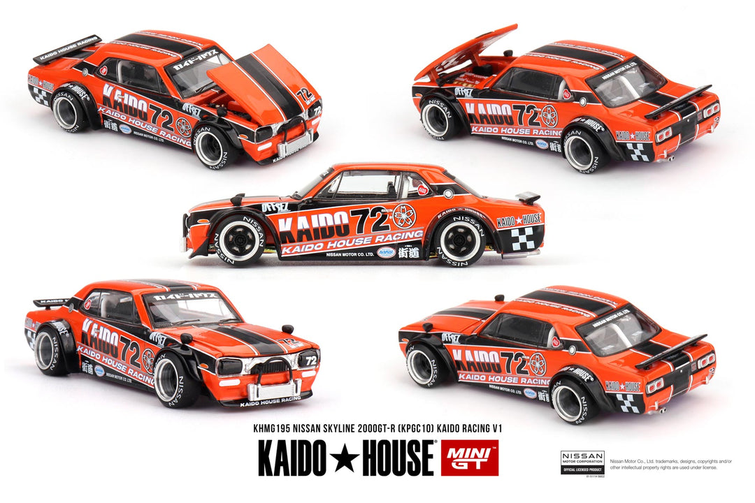 Kaido House + MINIGT Nissan Skyline 2000GT-R (KPGC10) Kaido Racing V1 KHMG195