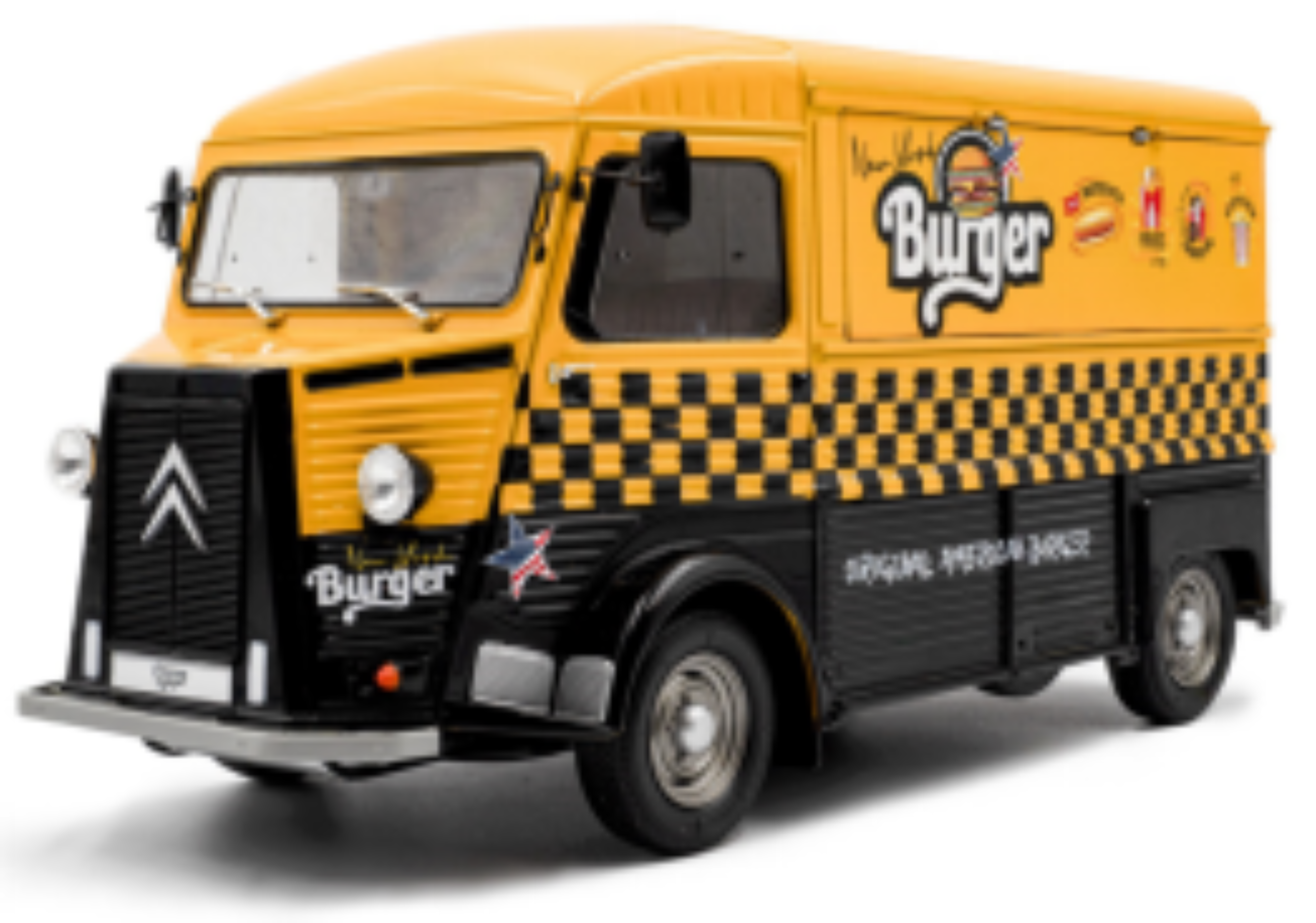 Preorder] Solido 1:18 CITROËN TYPE HY NYC BURGER YELLOW 1969
