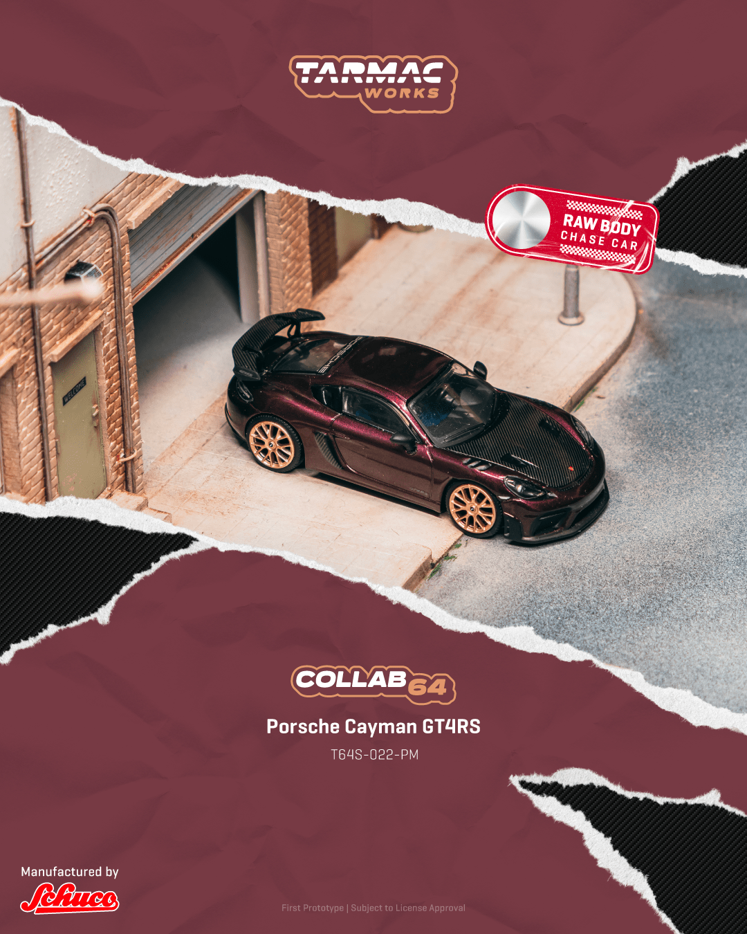 Preorder] Tarmac Works 1:64 Porsche Cayman GT4RS Amethyst Metallic