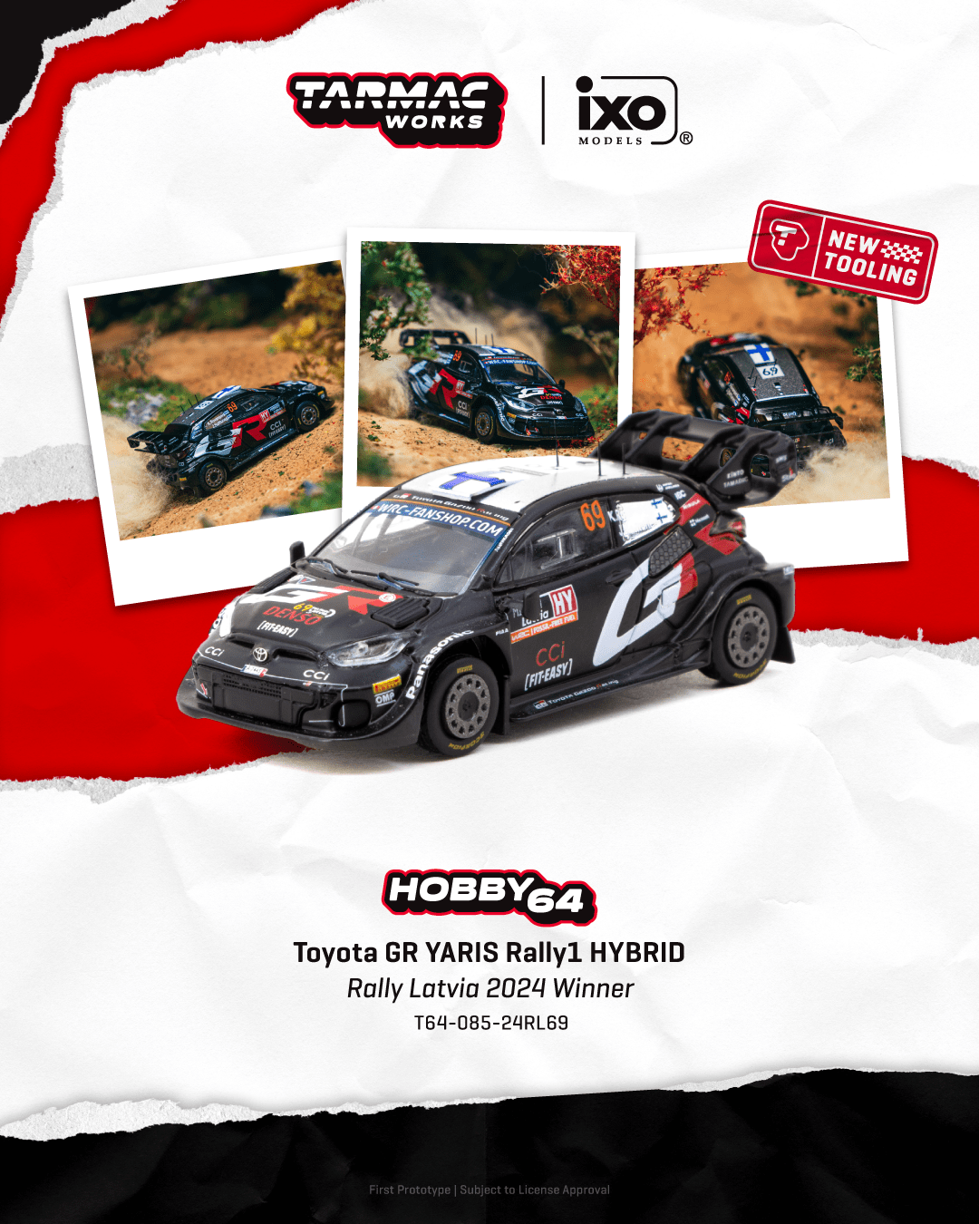 Preorder] Tarmac Works 1:64 Toyota GR YARIS Rally1 HYBRID Rally
