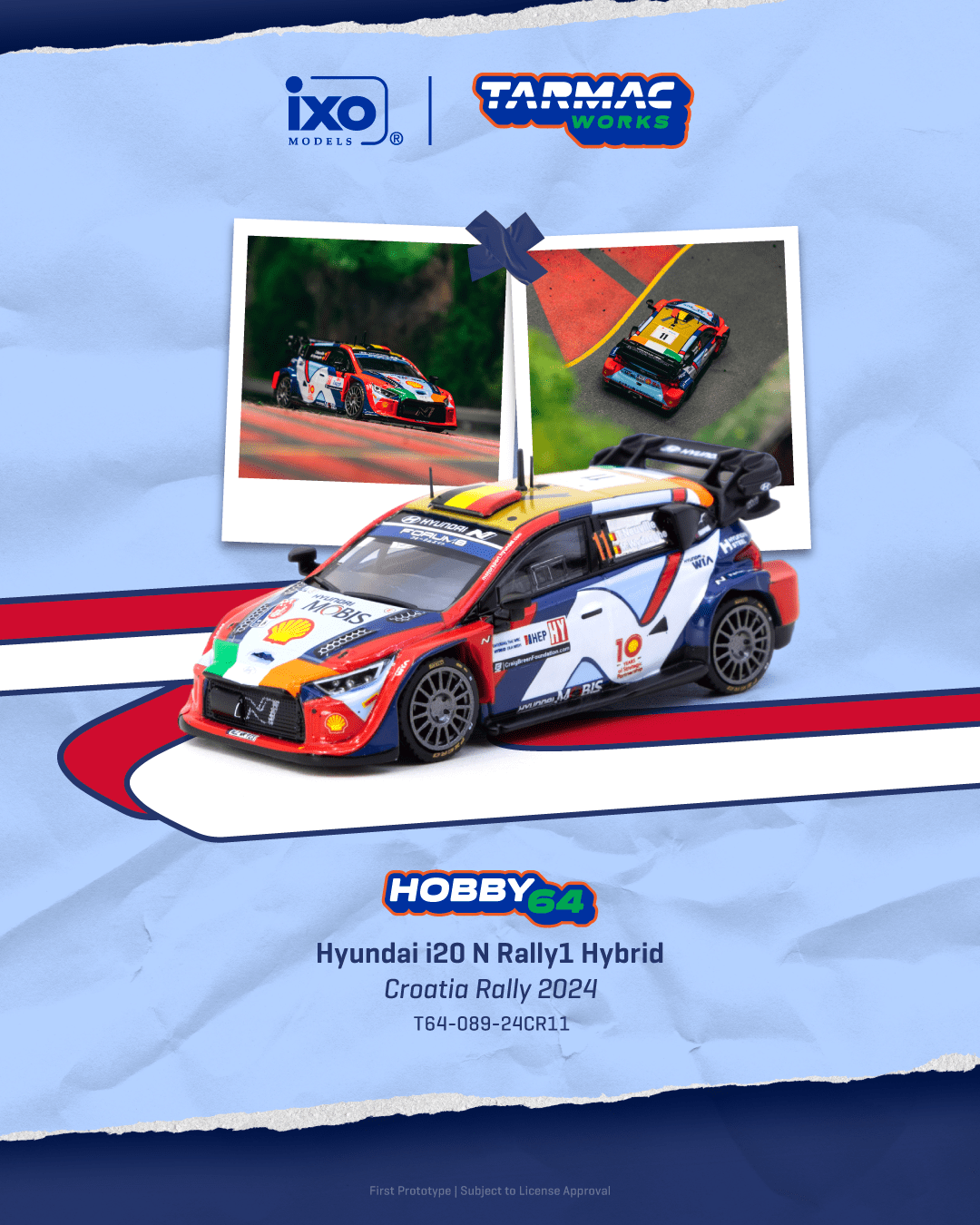 Preorder] Tarmac Works 1:64 Hyundai i20 N Rally1 Hybrid Croatia