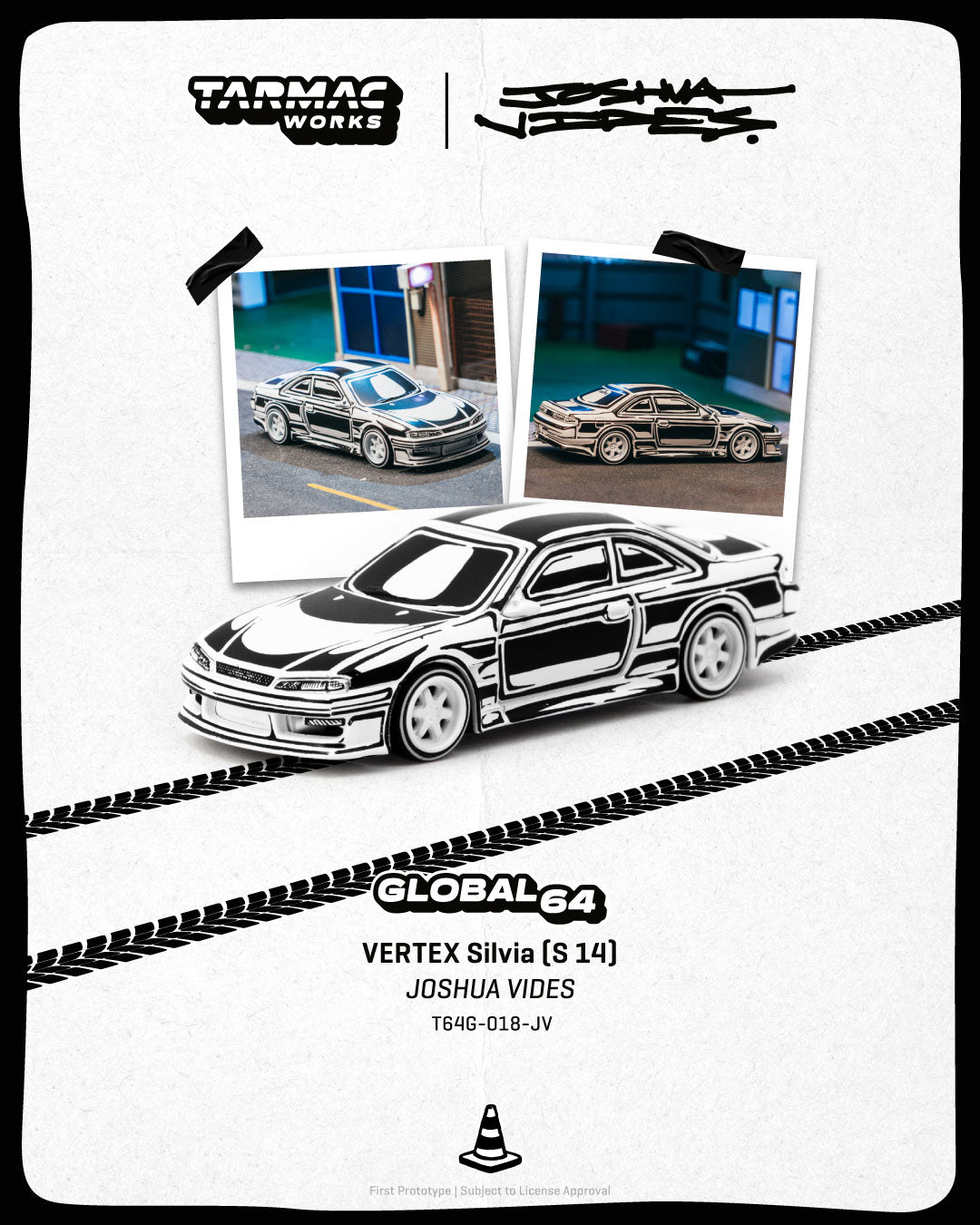 Preorder] Tarmac Works 1:64 Vertex Silvia S14 – Designed by JOSHUA