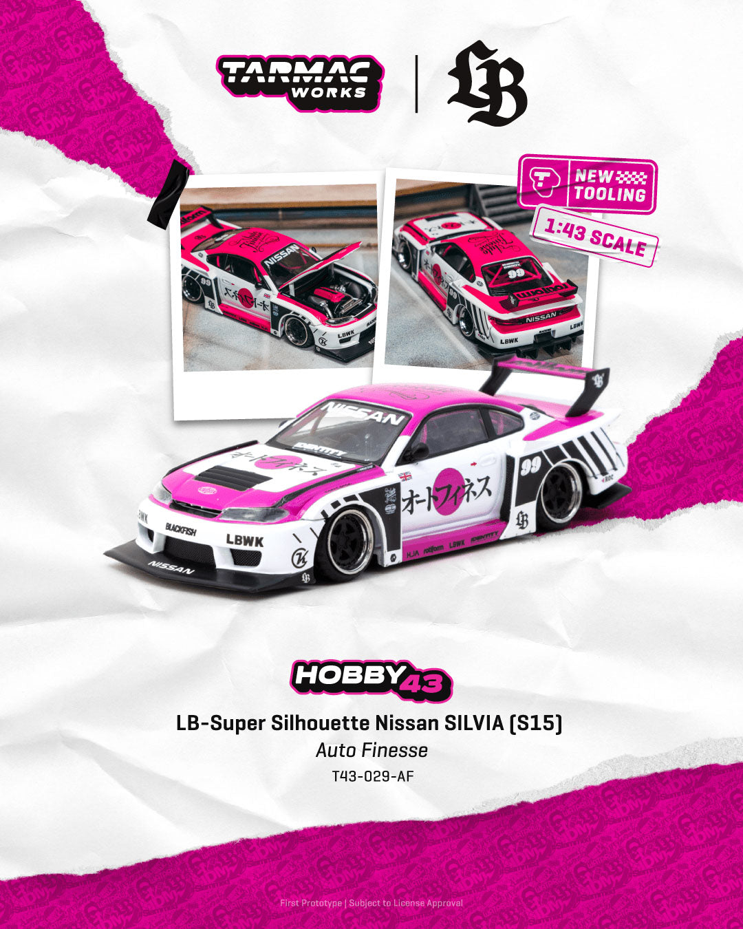 Preorder] Tarmac Works 1:43 LB-Super Silhouette Nissan SILVIA (S15