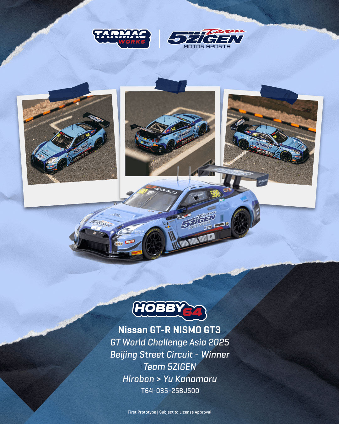 KAWADA　ワールドGT Preorder] Tarmac Works 1:64 Nissan GT-R NISMO GT3 GT World