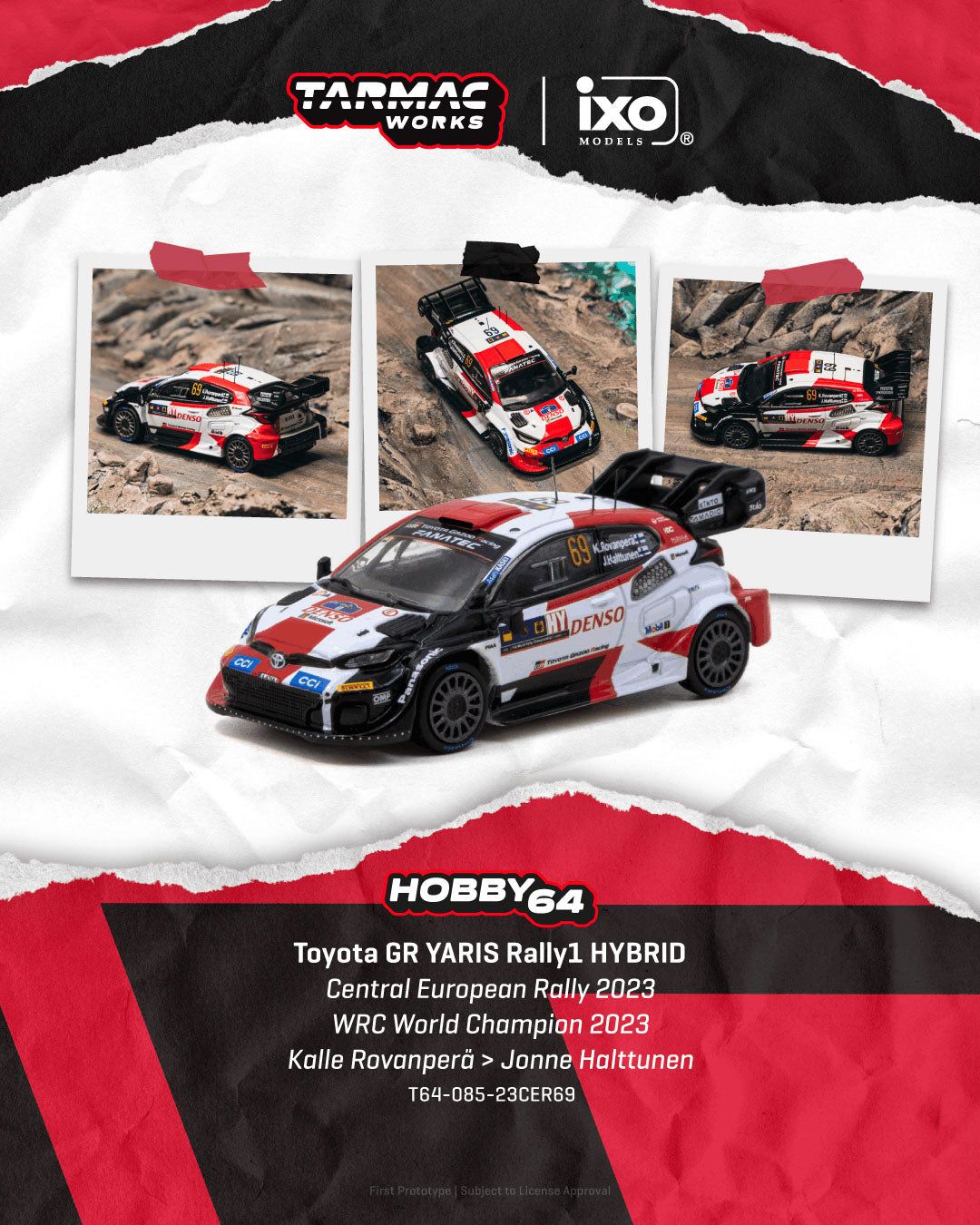 Preorder] Tarmac Works 1:64 Toyota GR YARIS Rally1 HYBRID Central