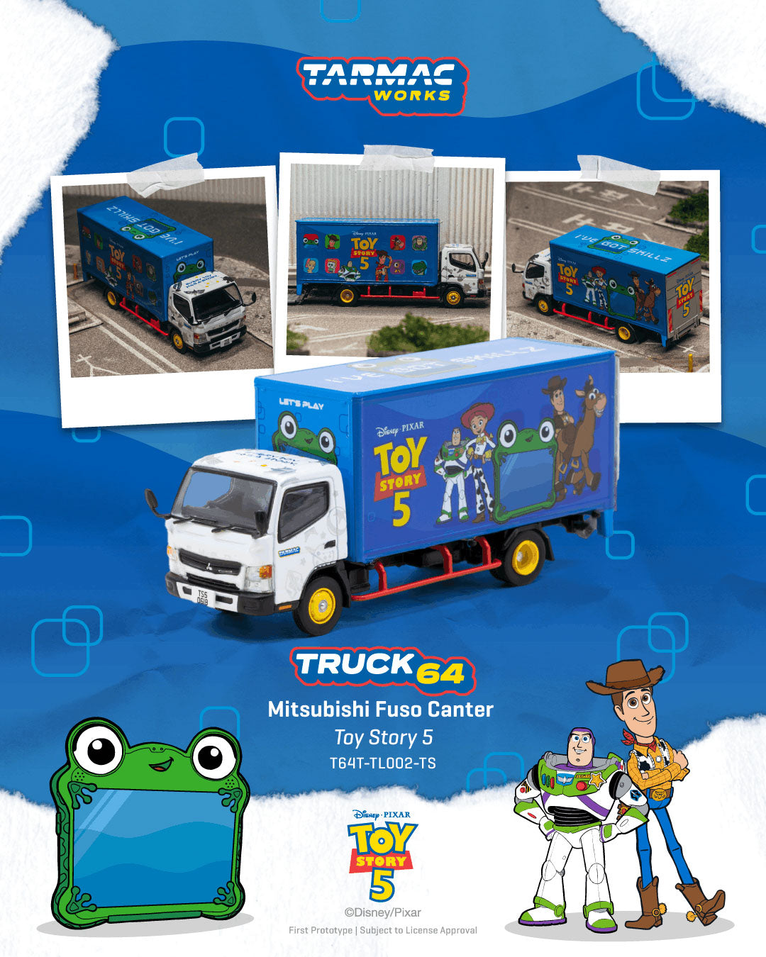 FUSO CANTER New Generation ミニカー 5個セット Preorder] Tarmac Works 1:64 Mitsubishi Fuso Canter Toy Story 5
