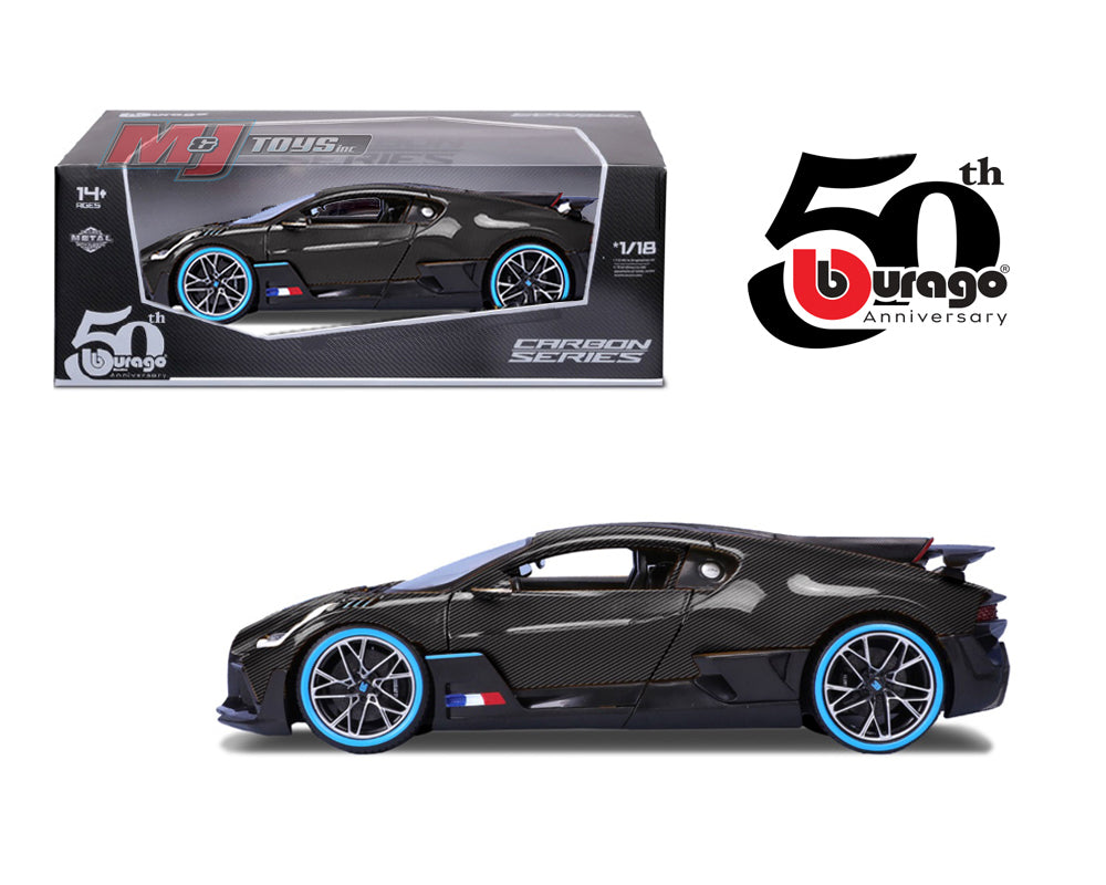 Bburago 1:18 Bugatti Divo – Carbon Series – 50th Anniversary Limited Edition 18-11101