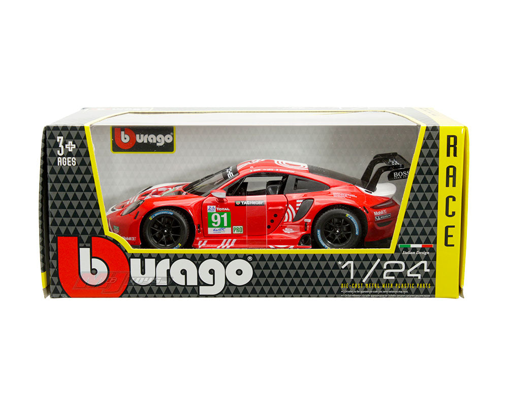 Bburago 1:24 Porsche 911 RSR LM 2020 (Red and White) – Race Series