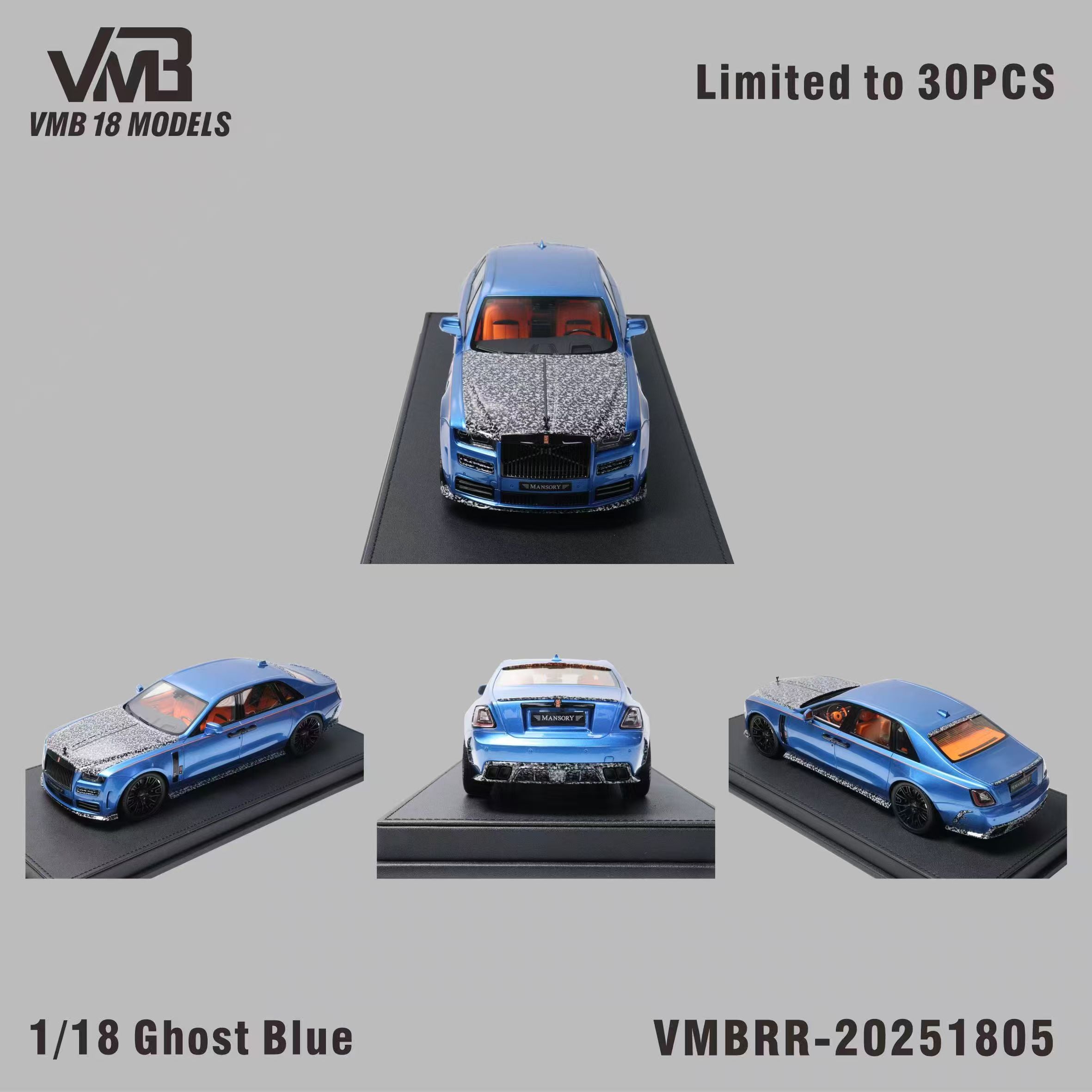 VMB 1:18 Rolls-Royce Ghost - Blue Carbon VMBRR-20251805 – Horizon