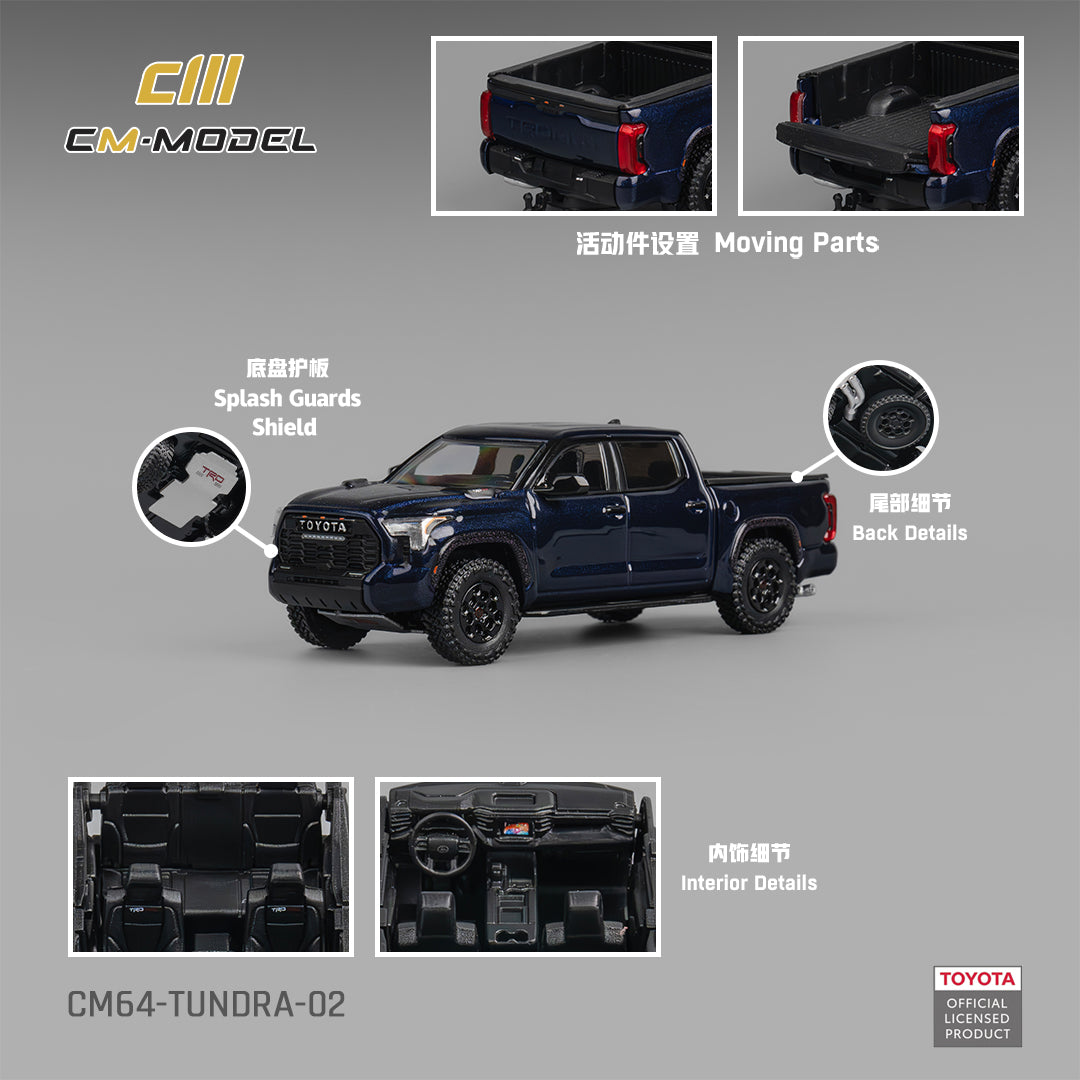 Tundra　1枚 CM Model 1:64 Toyota Tundra Metallic Blue CM64-Tundra-02 – Horizon