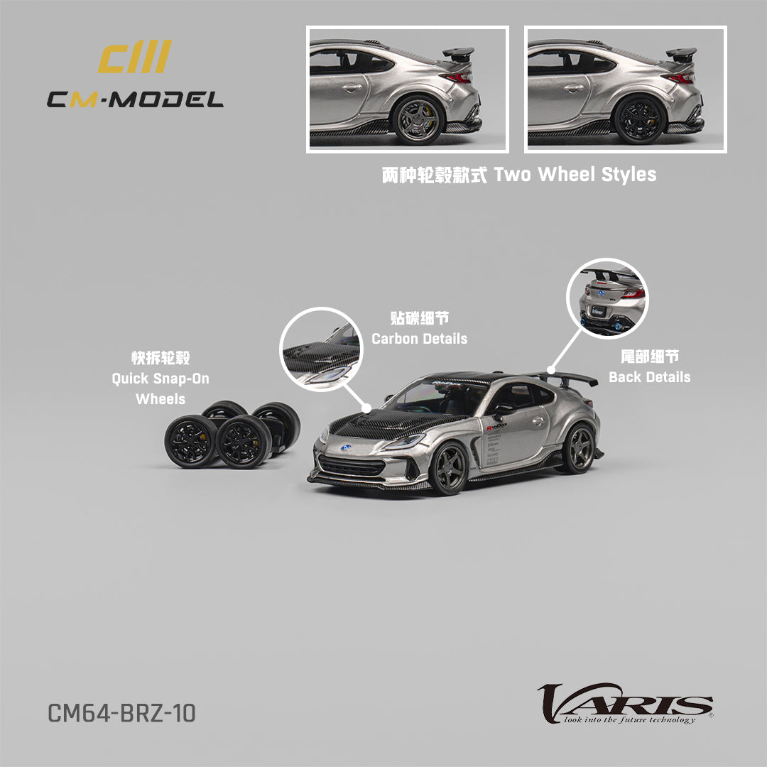 CM Model 1:64 Subaru BRZ Varis Widebody Metallic Gray CM64-BRZ-10