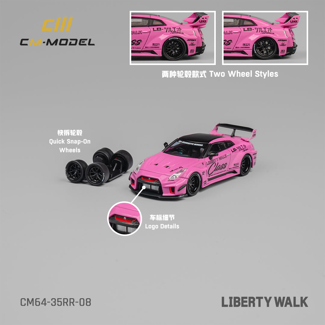 CM Model 1:64 Nissan LBWK GT35RR Pink CM64-35RR-08 – Horizon Diecast