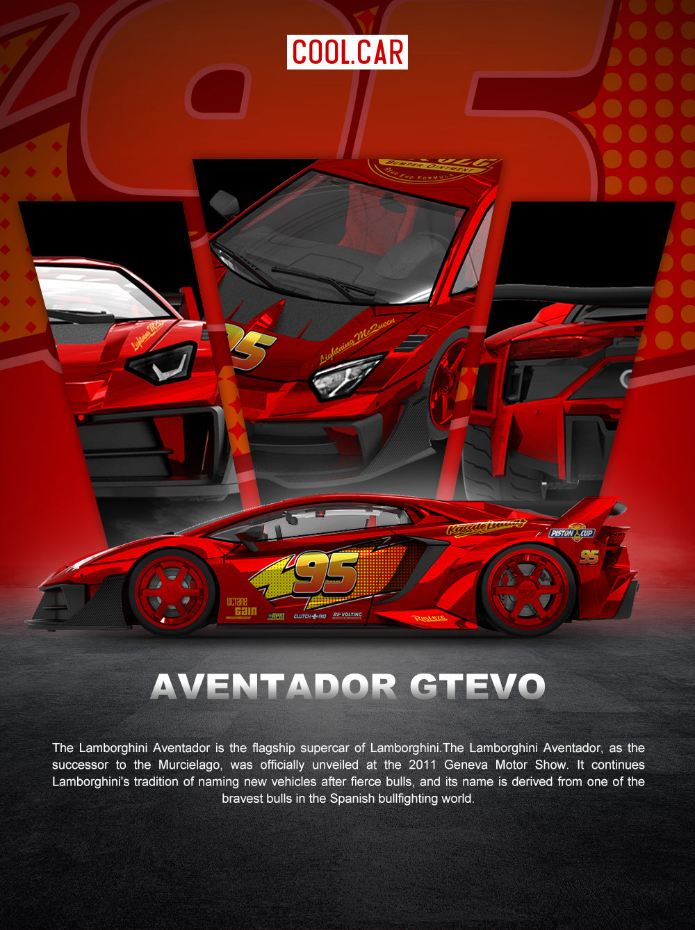 アート・デザイン・音楽 Ultimate Collector Cars Preorder] Cool Car 1:64 Lamborghini AVENTADOR GTEVO Lighting