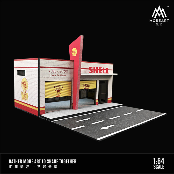 MoreArt 1:64 Maintenance Shop Lighting Version Integrated Scene (3 Variants)