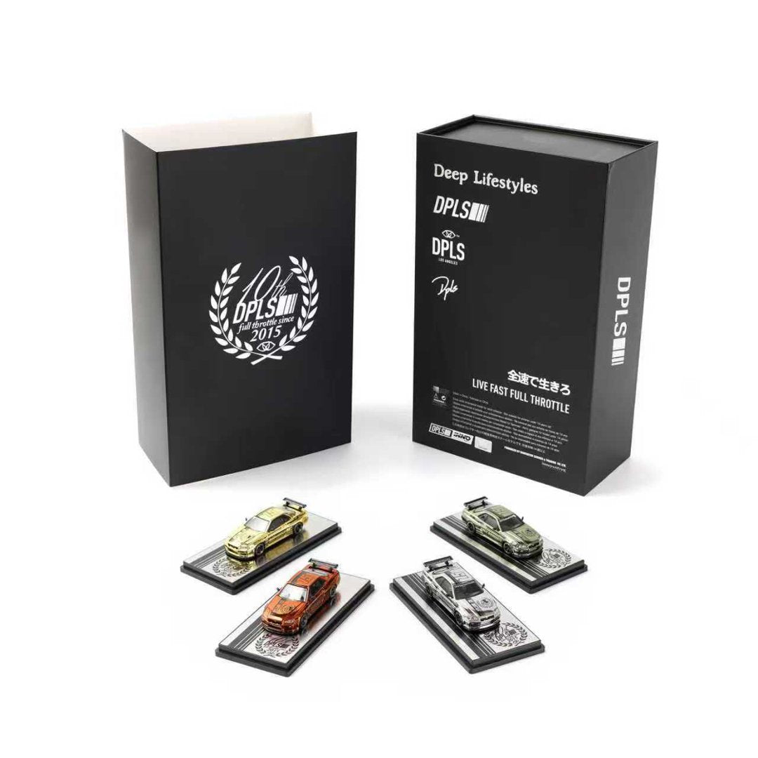 Inno64 x DPLS 1:64 10th Anniversary Diecast Set R34 (SET OF 4