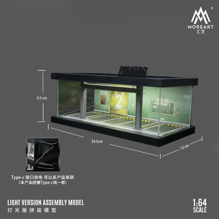 MoreArt 1:64 FOUR THEMED PARKING LOT LIGHTING SCENE MODELS (4 Versions)