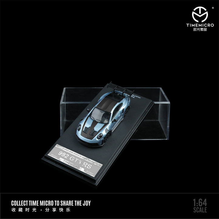 TimeMicro 1:64 Porsche 992 GT3 RS Glacier Blue and Starry Sky Blue (4 Versions)