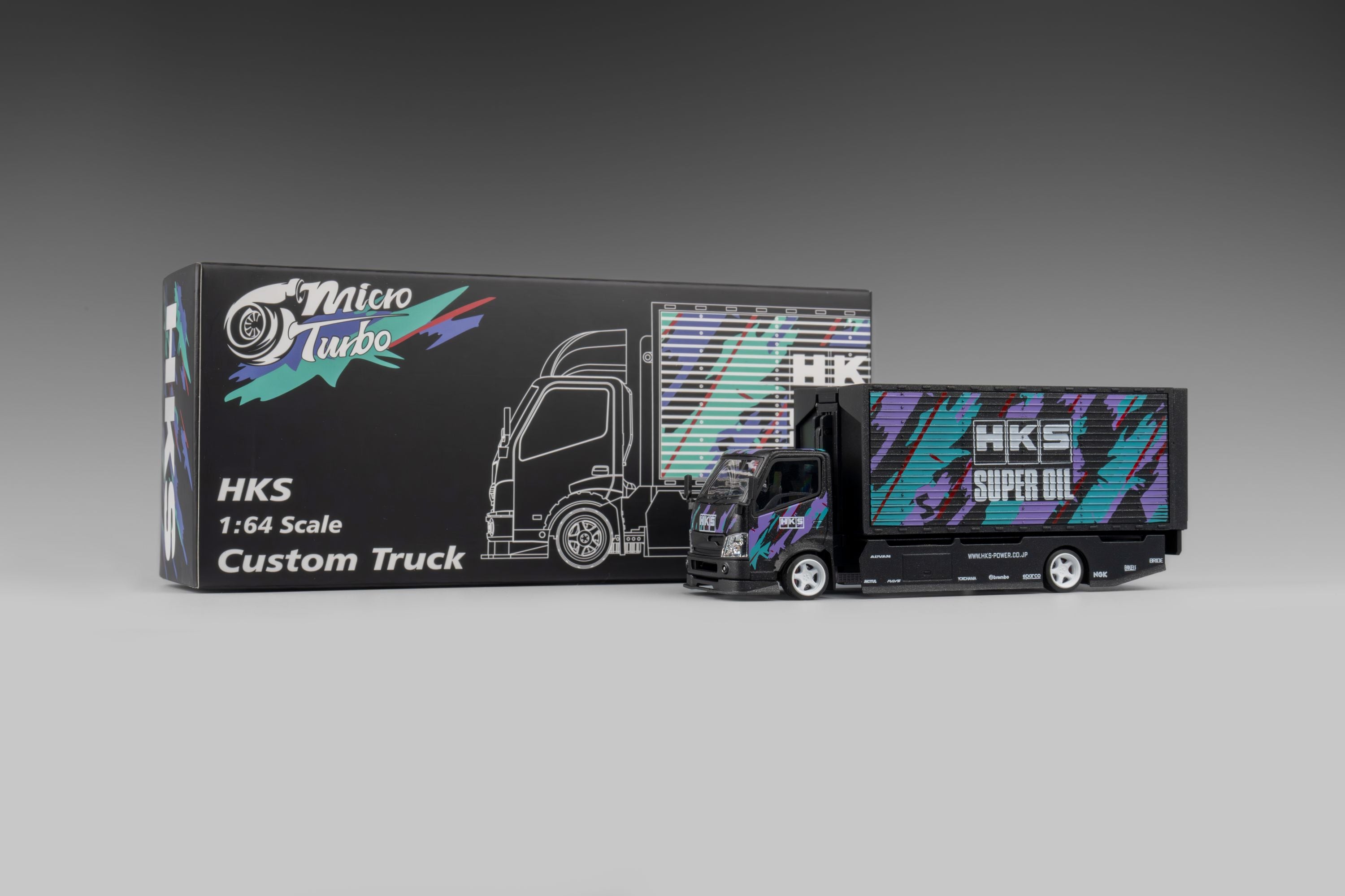 無料発送 Micro Diecast Horizon – livery HKS - Truck Box Custom 1:64 Turbo 乗用車
