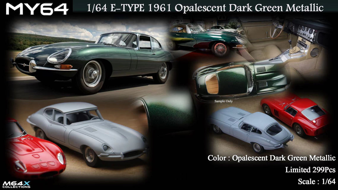 MY64 X M64X 1:64 Jaguar E-TYPE 1961 Opalescent Dark Green