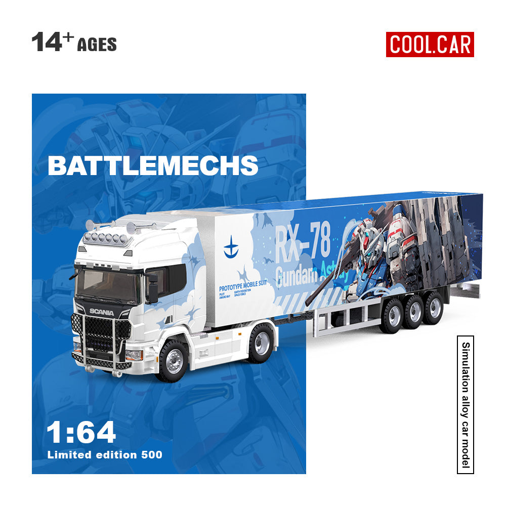 Cool Car 1:64 Scania Container Truck -RX-78 Mecha Livery CC644021