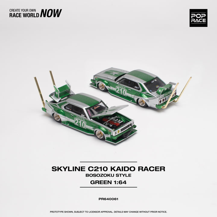 POPRACE 1:64 Skyline C210 Kaido Racer (BOSOZOKU STYLE) PR640061