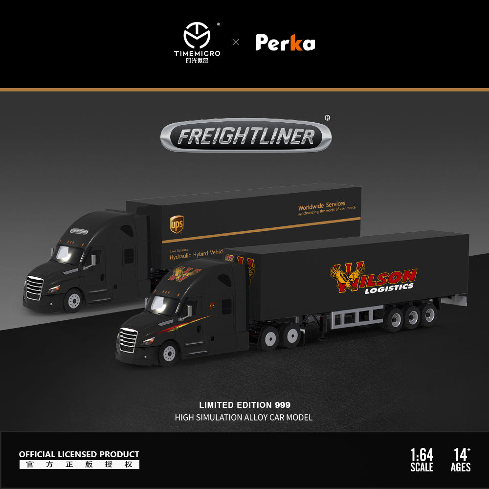 Time Micro X Perka 1:64 Freightliner container truck (2 Versions