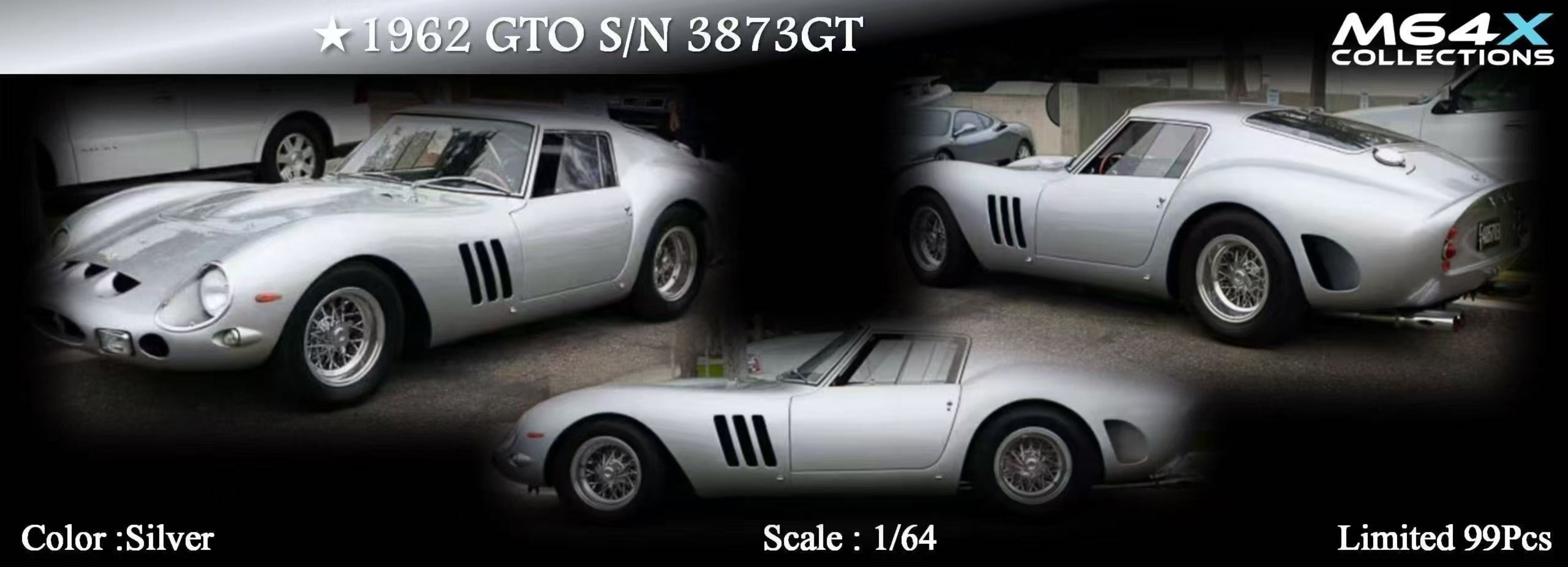 M64X 1:64 Ferrari 250 GTO - 1962 GTO S/N 3873GT – Horizon Diecast