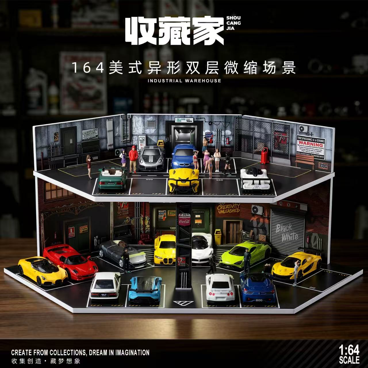 Preorder] SHOU CANG JIA 1:64 American-style industrial parking lot