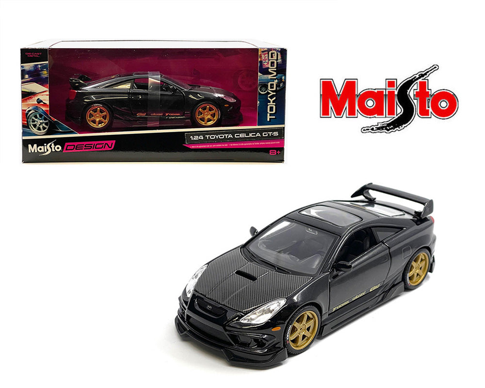 Maisto 1:24 Toyota Celica GT-S – Black – Maisto Design Tokyo Mod