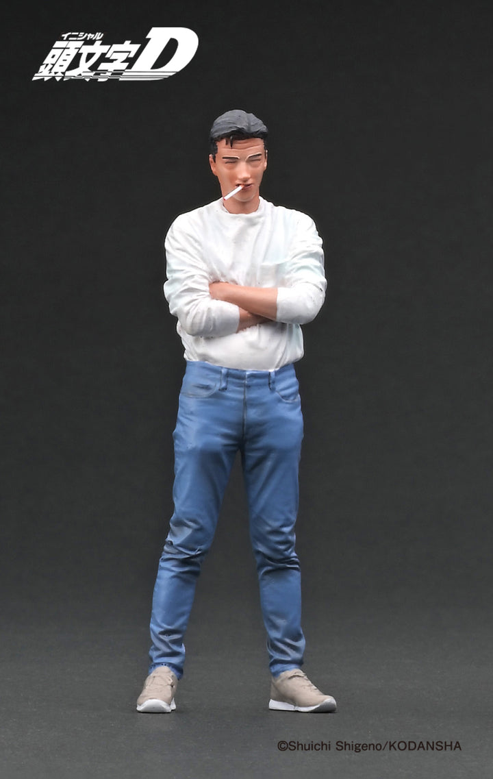 Ignition Model 1:18 INITIAL D SUBARU Impreza WRX type R STi Version V (GC8) Blue With Mr.Bunta Fujiwara IG3538