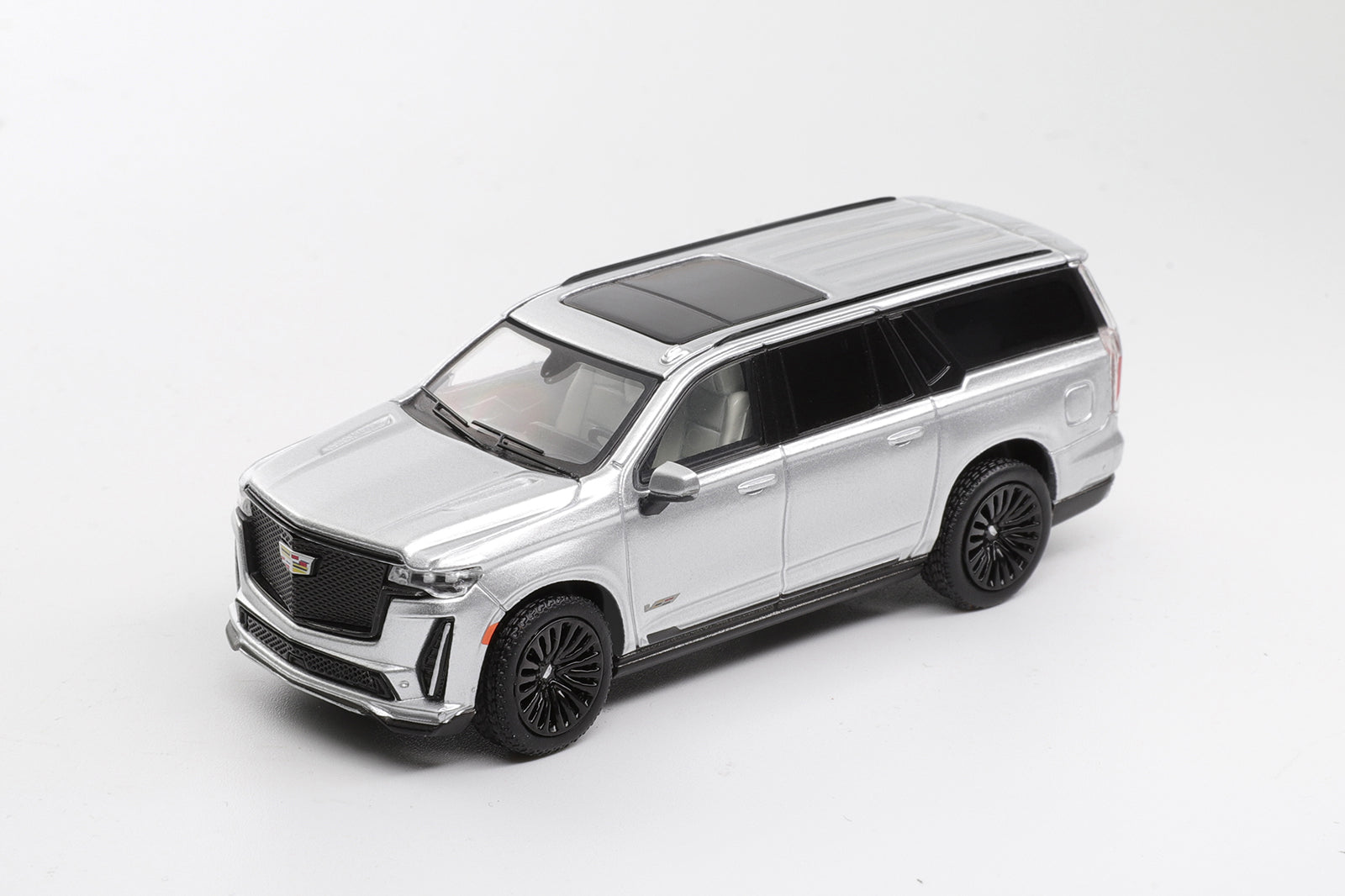 A Side Profile of the Silver 2025 Escalade-V ESV A Side Profile of the Silver 2025 Escalade-V ESV