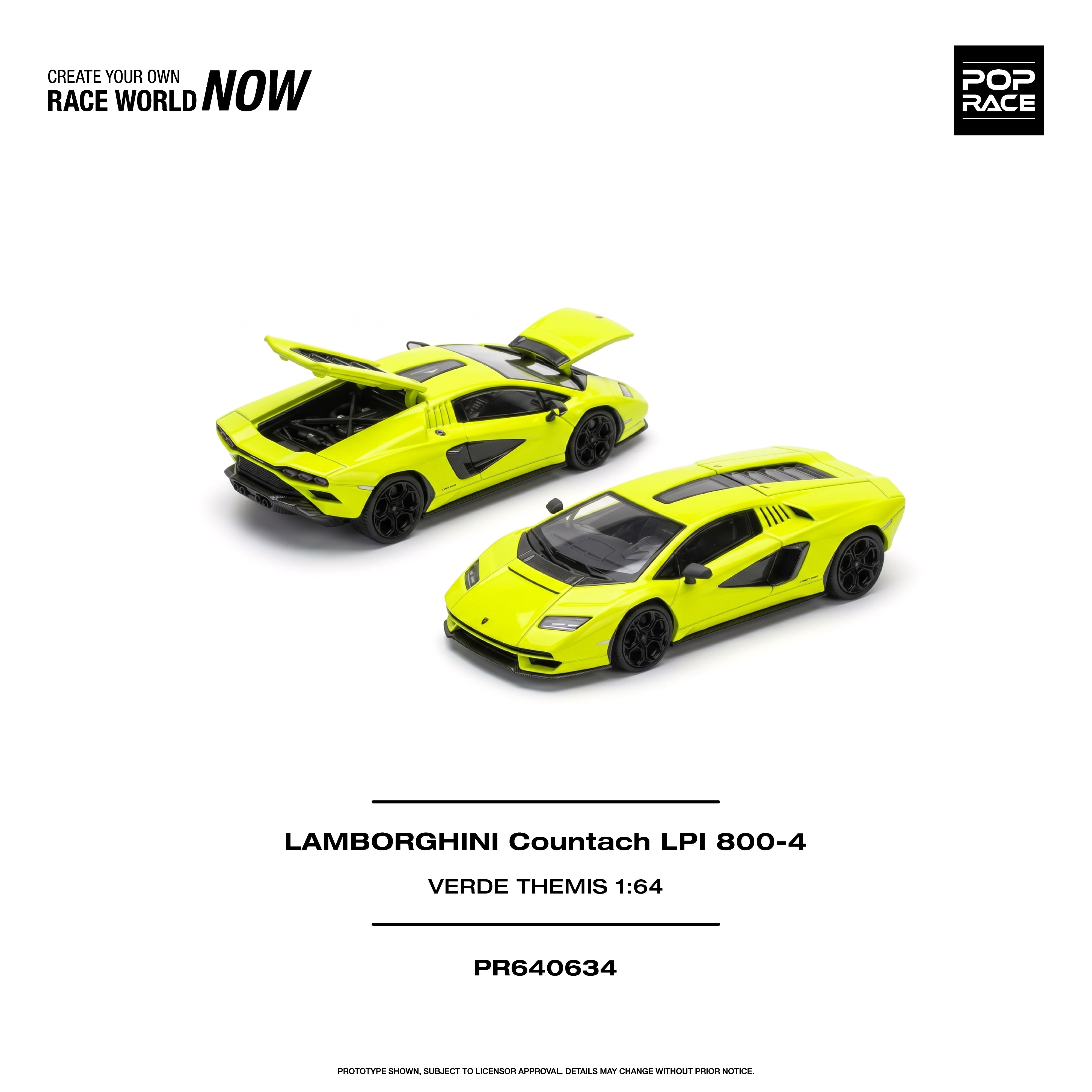 Preorder] POPRACE 1:64 LAMBORGHINI COUNTACH LPI 800-4 VERDE THEMIS